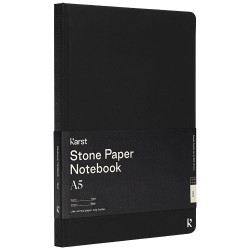 Carnet de notes Karst® A5 avec papier de pierre à couverture rigide - Carré