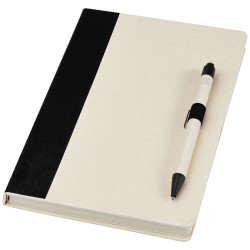 Ensemble carnet de notes format A5 et stylo bille, à partir de briques de lait recyclées, Dairy Dream