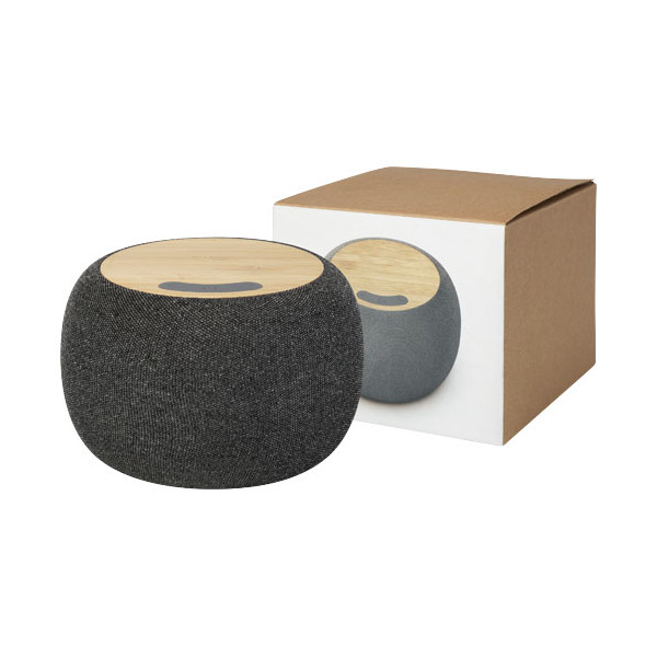 Haut-parleur Bluetooth® et tapis de charge sans fil Ecofiber en bamboo/RPET