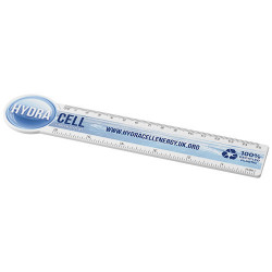 Règle en plastique Tait de 15 cm en plastique recyclé en forme de cercle