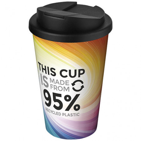 Gobelet avec isolation Brite-Americano® Recycled de 350 ml et anti-déversement