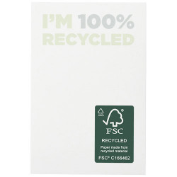 Mémos autocollants recyclés 50 x 75 mm Sticky-Mate®