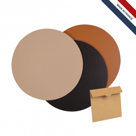 Sous verres cuir régé.