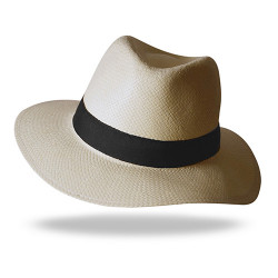 Chapeau en papier écru BORSALINO