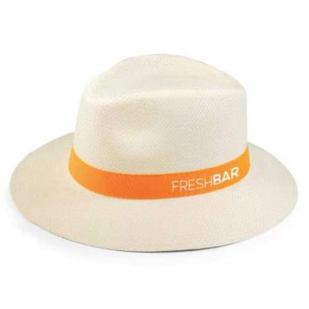 Chapeau en papier écru BORSALINO