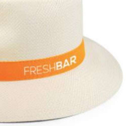 Chapeau en papier écru BORSALINO