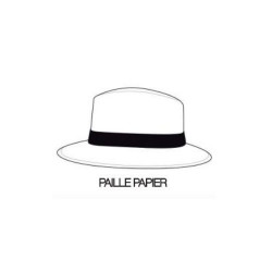 Chapeau en papier écru BORSALINO