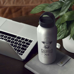 Bouteille 600 ml aluminium bouchon noir BOTL5