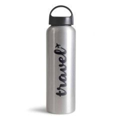 Bouteille 750 ml aluminium bouchon noir BOTL6