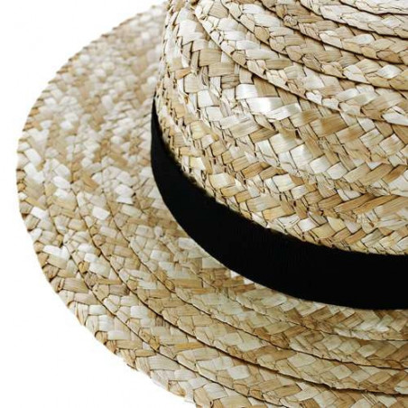 Chapeau paille dorée CANOTIER