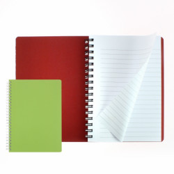 Cahier à spirales ligné en cuir recyclé GOCR02