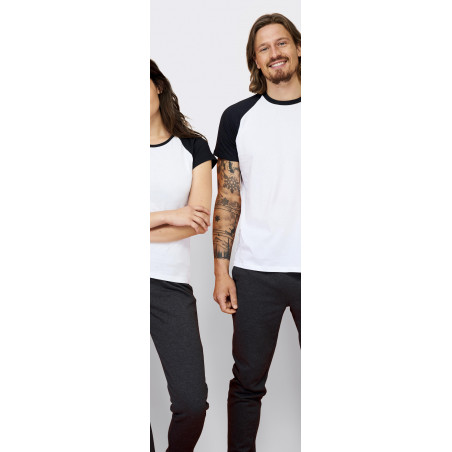 Tee-Shirt Homme Bicolore...