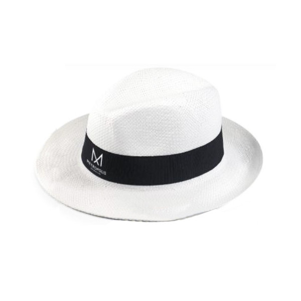 Chapeau en papier blanc BORSALINO